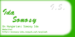 ida somosy business card